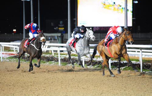 Webbow is driven clear by Fran Berry to land the opener at Dundalk this evening