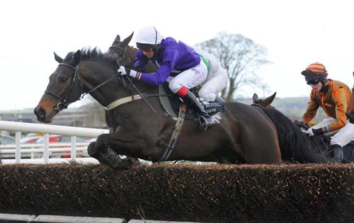 The Mull and Chris Cully jump a fence on their way to victory