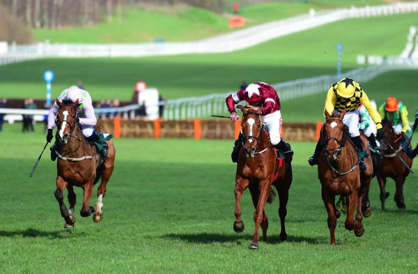 Samcro (centre) beats Melon (right) with Faugheen challenging on the left