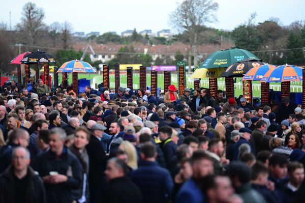 The betting ring at Leopardstown Racecourse