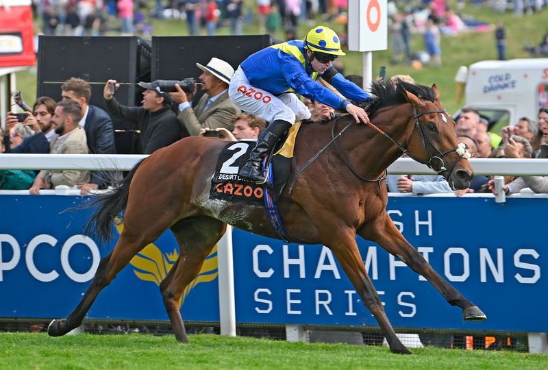 EPSOM 4 June 2022 Cazoo Derby Group 1 DESERT CROWN and Richard Kingscote win for owner Saeed Suhail and trainer Sir Michael Stoute giving him his 6th 