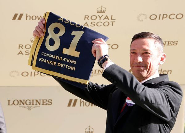 Frankie Dettori with his final tally of 81 Royal Ascot winners