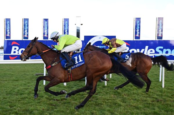 Mousey Brown and Conor Maxwell winning at Fairyhouse in March