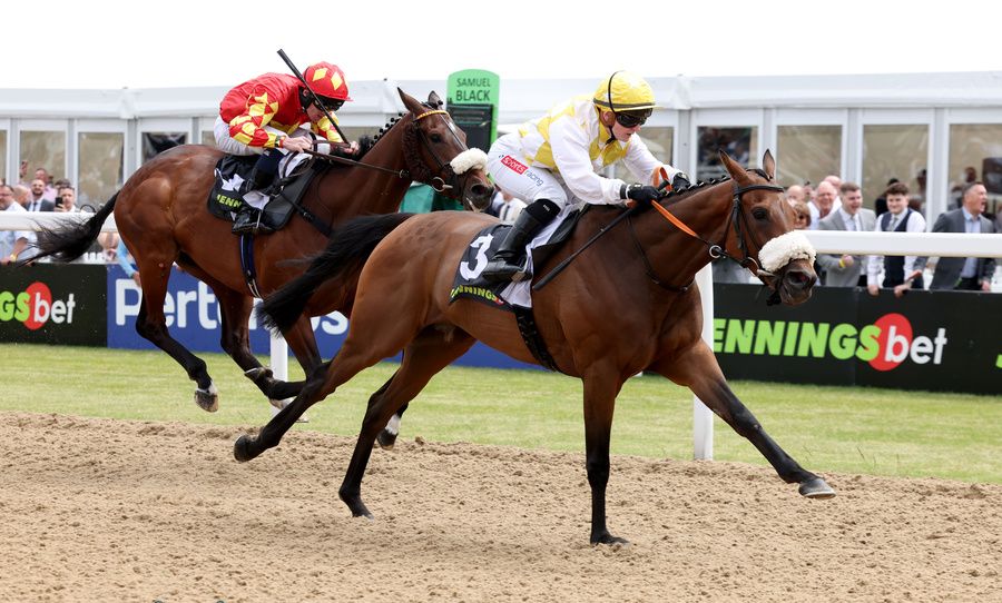 Alphonse Le Grande and Holly Doyle winning at Newcastle