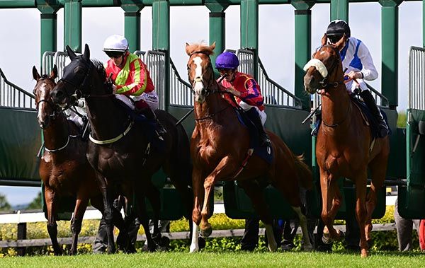 Galen and Dylan Browne McMonagle (centre) leave stalls