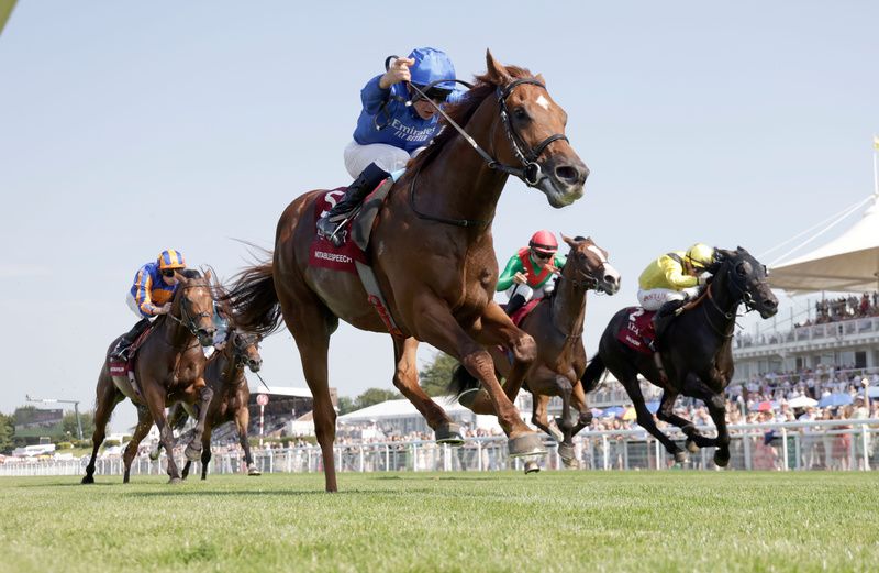 Notable Speech and William Buick winning the Qatar Sussex Stakes