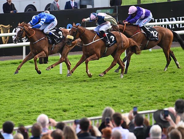 Eagle's Way (left) seen winning under Chris Hayes at Galway