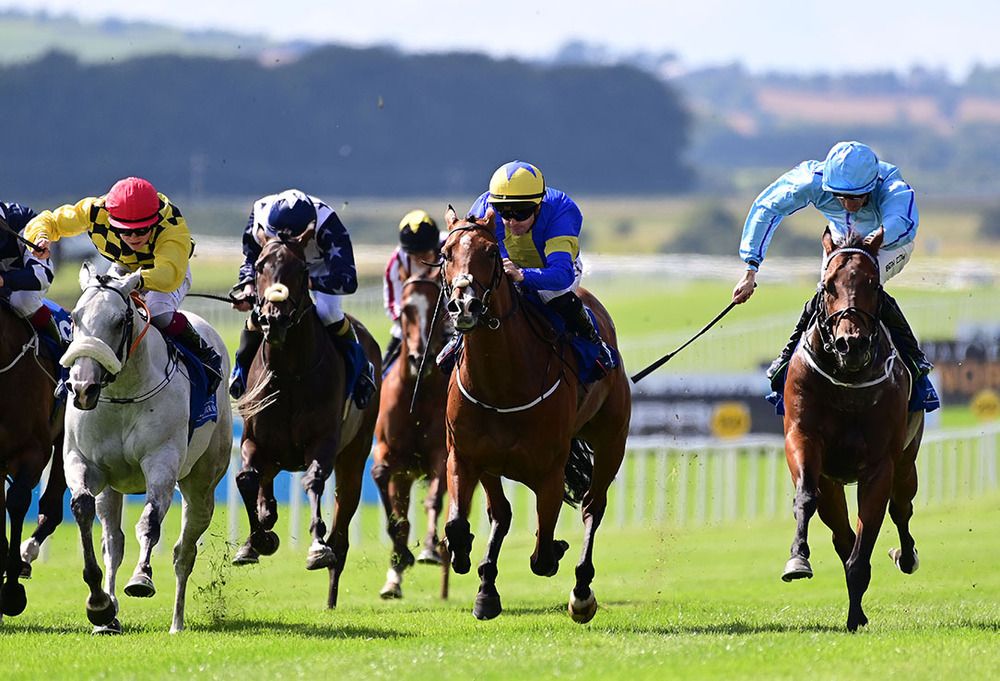 Bold Optimist (Ben Coen, right) comes with his winning run