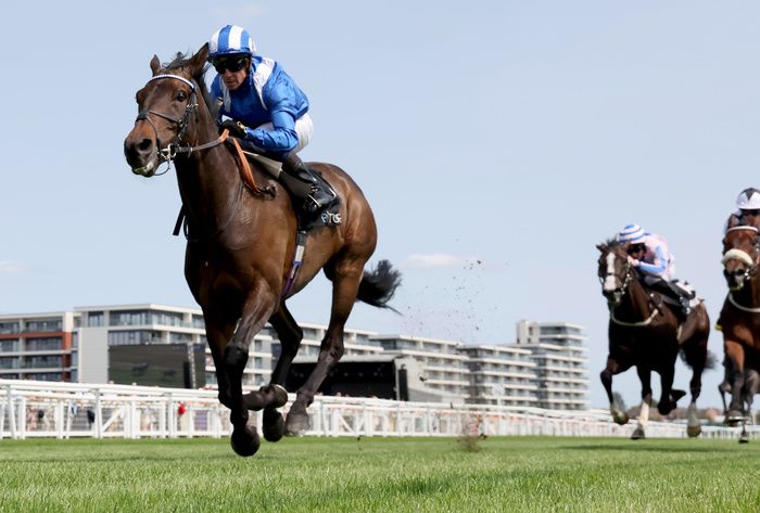 Al Aasy and Jim Crowley winning the BetVictor Geoffrey Freer Stakes 