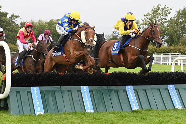 Cobra Queen and Rachael Blackmore (right) won from Ring O Roses (left)