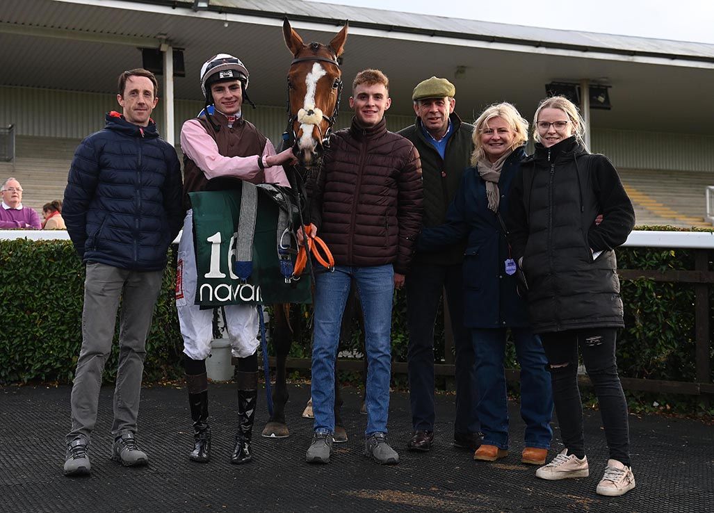 James Ryan, Conor Maxwell (left) and wife Karena (right) and the rider's mother and father, Kieran and Mairead Ryan 