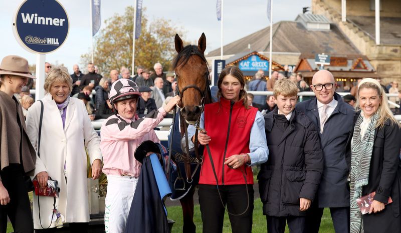 Hotazhell and Shane Foley with winning connections at Doncaster