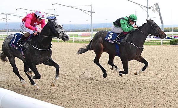 Redemptive Power and Robert Whearty (right) win from Dark Viper 