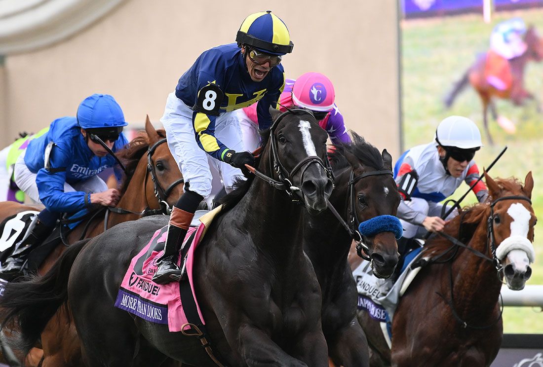 Than Looks and Jose Ortiz win the Breeders Cup Mile for trainer Cherie Devaux 