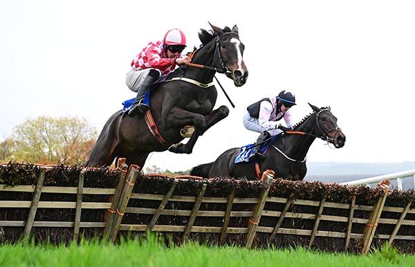 Brave Fortune and Jack Doyle (left) win from Lady Rose Hackett 