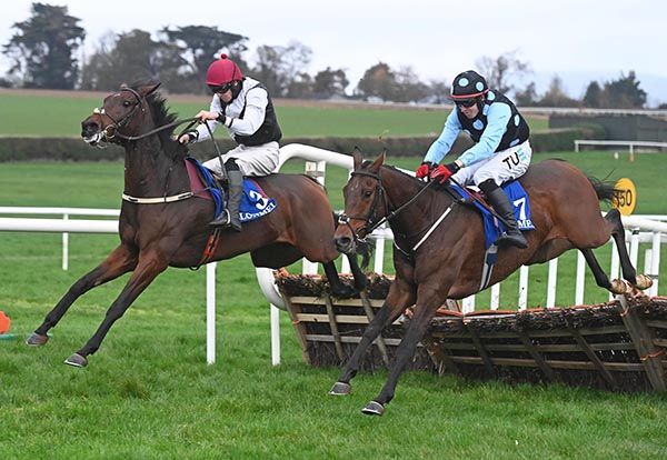 Stuntman Steve and Keith Donoghue (nearest) beat Romany Brown 