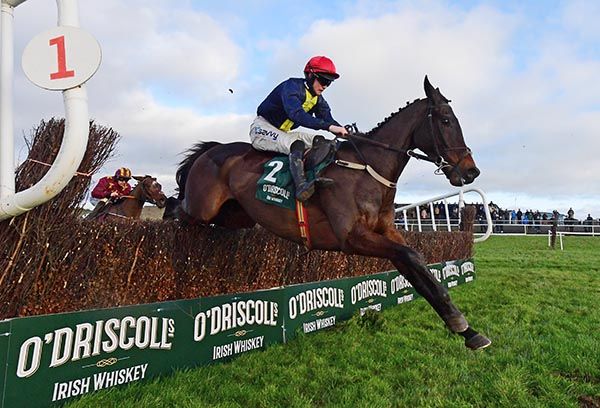 Embassy Gardens jumps the last under Michael O'Sullivan