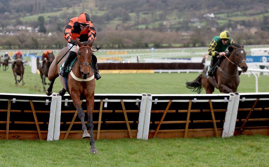 Diva Luna and Kielan Woods winning at Cheltenham on New Year's Day